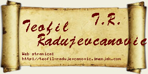 Teofil Radujevčanović vizit kartica